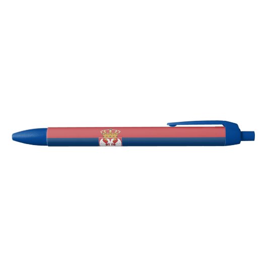 Servische vlag zwarte inkt pen (Bovenkant)