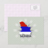 Servische vlaggenkaart 2.0 briefkaart (Voorkant / Achterkant)