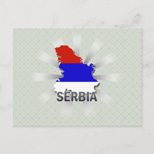 Servische vlaggenkaart 2.0 briefkaart (Voorkant)