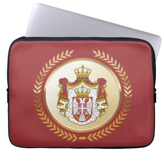 Servische wapenstilstand laptop sleeve (Voorkant)
