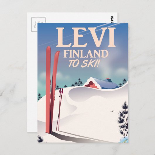 Servisposter Levi, Finland Briefkaart (Voorkant / Achterkant)