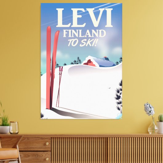Servisposter Levi, Finland Canvas Afdruk (Insitu (Woonkamer))