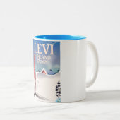 Servisposter Levi, Finland Tweekleurige Koffiemok (Voorkant rechts)