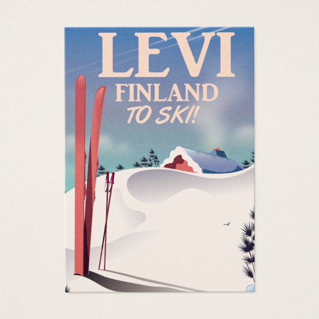 Servisposter Levi, Finland Visitekaartje (Voorkant)