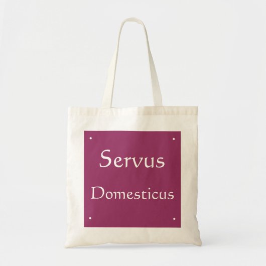 Servus Domesticus Tote Bag (Voorkant)
