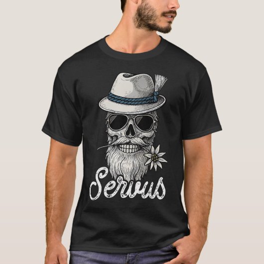 Servus Skull Bavaria Festival Leather Trousers T-shirt (Voorkant)