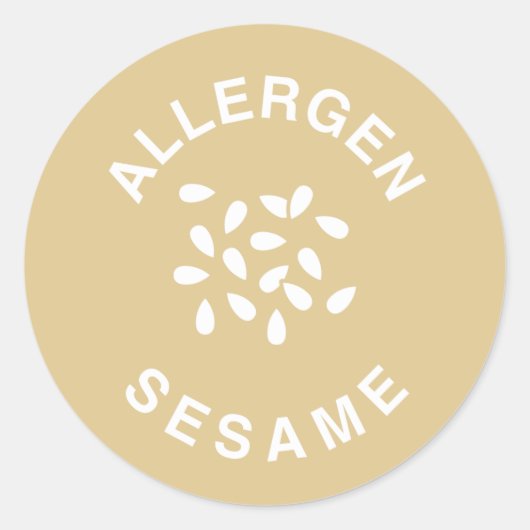 Sesam allergeen label (Voorkant)