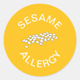 Sesam Allergie Waarschuwing Ronde Sticker