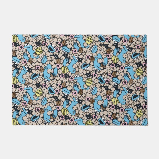 Sesam | Cookie Monster Doodle Patroon Deurmat (Voorkant)