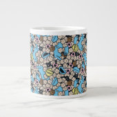 Sesam | Cookie Monster Doodle Patroon Grote Koffiekop (Voorkant)