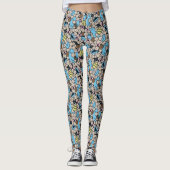 Sesam | Cookie Monster Doodle Patroon Leggings (Voorkant)