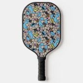 Sesam | Cookie Monster Doodle Patroon Pickleball Paddle (Voorkant)