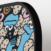 Sesam | Cookie Monster Doodle Patroon Pickleball Paddle (Links Detail)