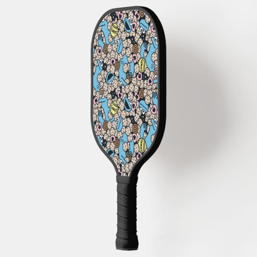 Sesam | Cookie Monster Doodle Patroon Pickleball Paddle (Links)