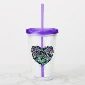 Sesam | Count von Doodle Heart Acryl Drinkbeker (Voorkant)