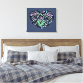 Sesam | Count von Doodle Heart Canvas Afdruk (Insitu (Slaapkamer))