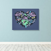 Sesam | Count von Doodle Heart Canvas Afdruk (Insitu (Houten vloer))