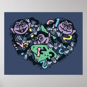 Sesam   Count von Doodle Heart Poster