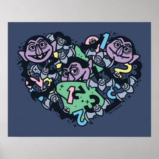 Sesam | Count von Doodle Heart Poster (Voorkant)