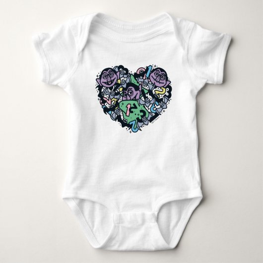 Sesam | Count von Doodle Heart Romper (Voorkant)