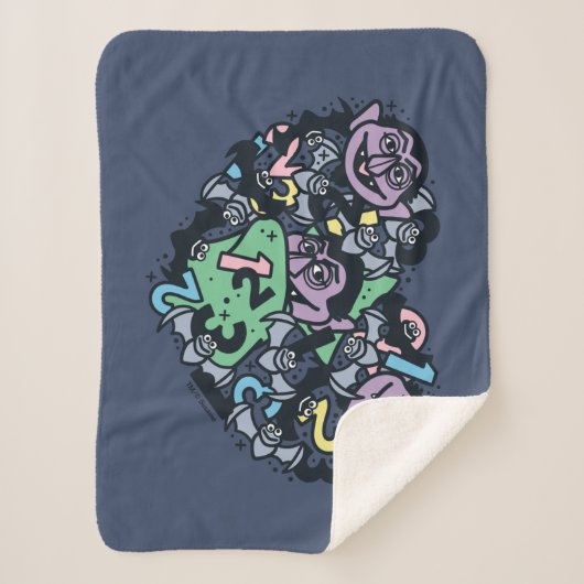 Sesam | Count von Doodle Heart Sherpa Deken (Voorkant)