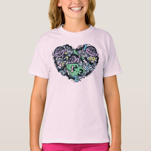 Sesam | Count von Doodle Heart T-shirt (Voorkant)