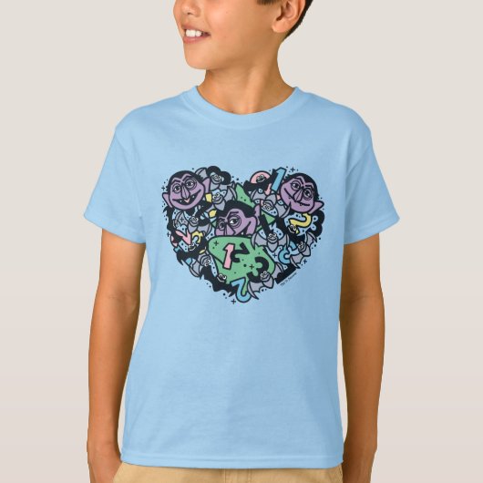 Sesam | Count von Doodle Heart T-shirt (Voorkant)