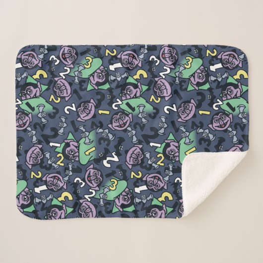 Sesam | Count von Doodle Pattern Sherpa Deken (Voorkant (horizontaal))