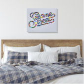 Sesam | Doodle Logo Canvas Afdruk (Insitu (Slaapkamer))