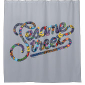 Sesam | Doodle Logo Douchegordijn (Voorkant)