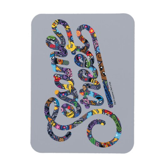 Sesam | Doodle Logo Magneet (Verticaal)