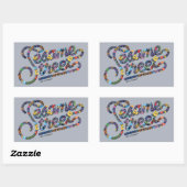 Sesam | Doodle Logo Rechthoekige Sticker (Vel)