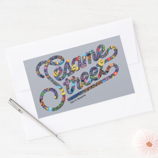 Sesam | Doodle Logo Rechthoekige Sticker (Envelop)
