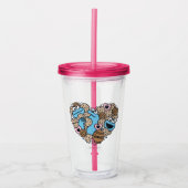 Sesam | Koekjesmonster Doodle Heart Acryl Drinkbeker (Voorkant)