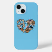 Sesam | Koekjesmonster Doodle Heart Case-Mate iPhone Case (Achterkant)