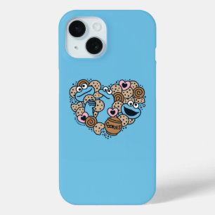 Sesam   Koekjesmonster Doodle Heart iPhone 15 Case