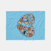 Sesam | Koekjesmonster Doodle Heart Fleece Deken (Voorkant (Horizontaal))
