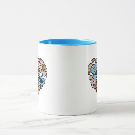 Sesam | Koekjesmonster Doodle Heart Mok (Midden)