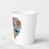 Sesam | Koekjesmonster Doodle Heart Papieren Bekers (Achterkant)