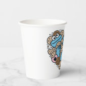 Sesam | Koekjesmonster Doodle Heart Papieren Bekers (Voorkant)