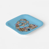 Sesam | Koekjesmonster Doodle Heart Papieren Bordje (Gebogen)