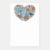 Sesam | Koekjesmonster Doodle Heart Post-it® Notes (Voorkant)
