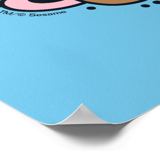 Sesam | Koekjesmonster Doodle Heart Poster (Hoek)