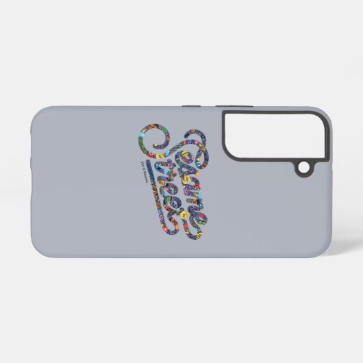 Sesam | Koekjesmonster Doodle Heart Samsung Galaxy Hoesje (Achterkant horizontaal)