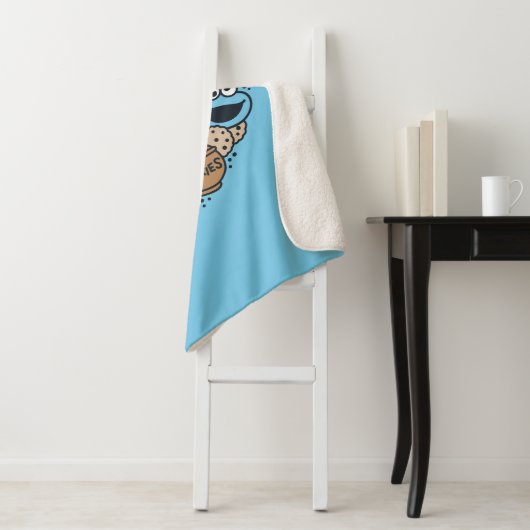 Sesam | Koekjesmonster Doodle Heart Sherpa Deken (In situ)