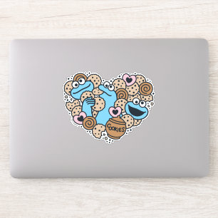 Sesam   Koekjesmonster Doodle Heart Sticker