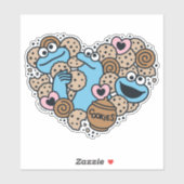 Sesam | Koekjesmonster Doodle Heart Sticker (Vel)