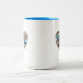 Sesam | Koekjesmonster Doodle Heart Tweekleurige Koffiemok (Center)