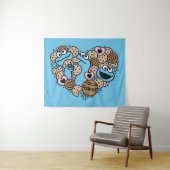 Sesam | Koekjesmonster Doodle Heart Wandkleed (In Situ (horizontaal))