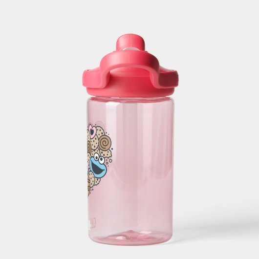 Sesam | Koekjesmonster Doodle Heart Waterfles (Achterkant)